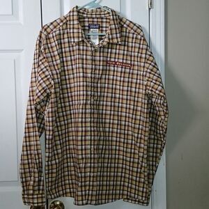 Patagonia Organic cotton New Belgium plaid button down shirt Sz XL NWOT